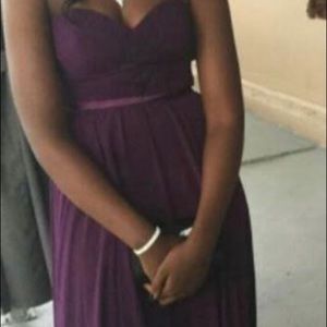 Purple Strapless Dress